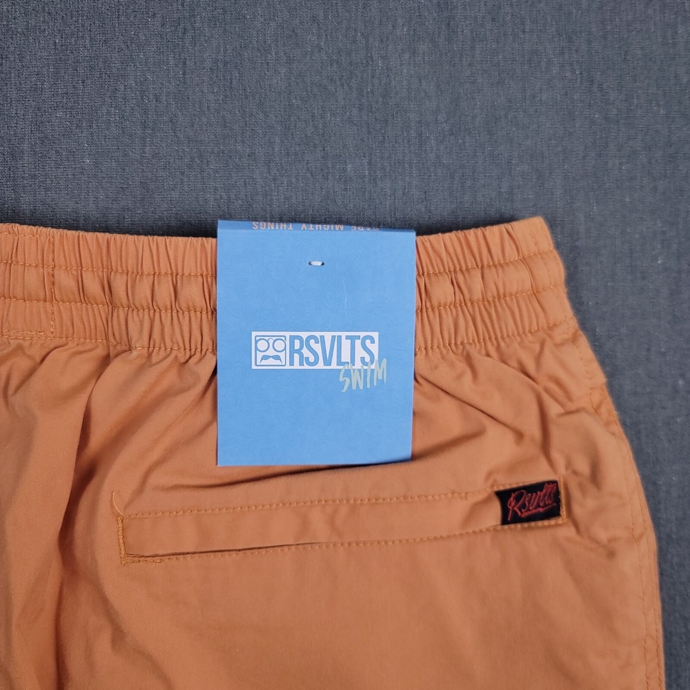 RSVLTS Hybrid Shorts Mens Small Orange Sand Cottonstretch Unlined Swim Trunks - Picture 7 of 11